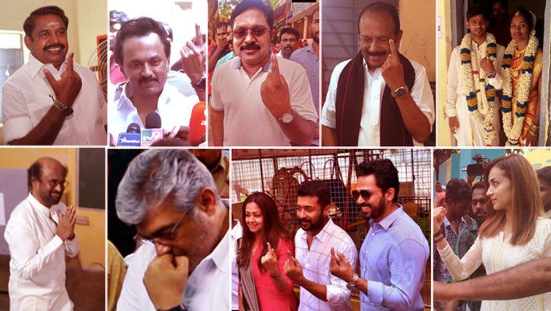 Politicians and Actor Actress Voting Video..