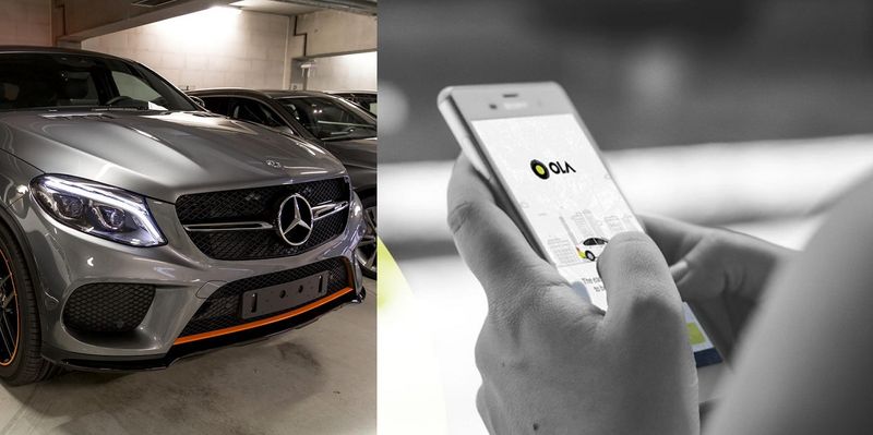 Ola cabs will use Mercedes Benz BMW and Audi for self drive cars