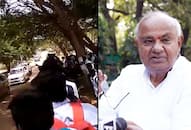 Deve Gowda welcomed with 'Modi Zindabad' slogans, 'Nikhil Elliddiyappa' chant at Adichunchanagiri Mutt