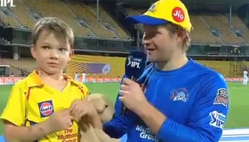 Watch Shane Watson interviewing his son William