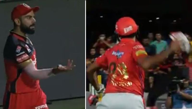 Watch KXIP captain R. Ashwin throwing his glows with angry