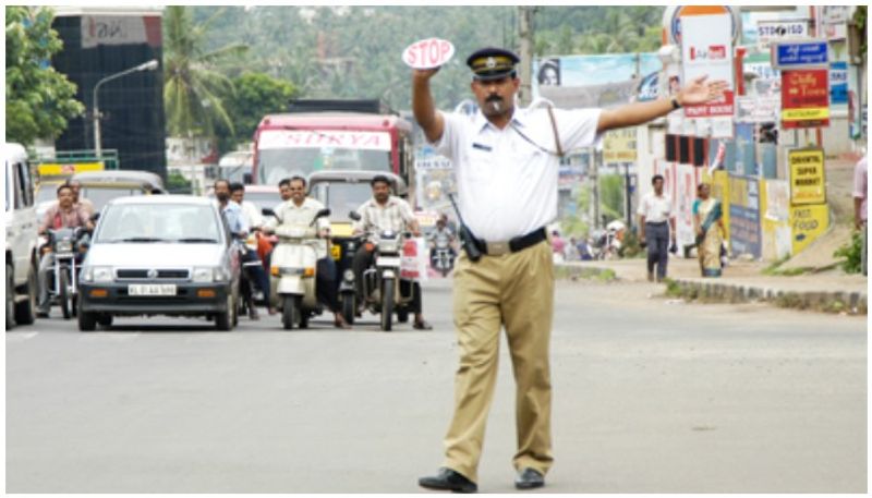 Mangalore police charge fine to person