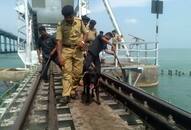 Railway officials review security arrangements Pamban Rail Bridge