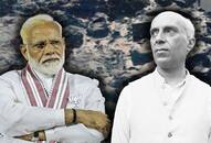 What happened in 1954 that made Narendra Modi angry and blame Nehru