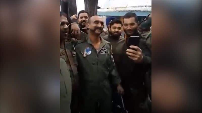 Nation's hero Wing Commander Abhinandan back on duty, Poses For Selfies With Colleagues