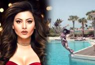 ACTRESS URVASHI RAUTELA FALLING IN THE SWIMMING POOL