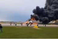 RUSSIAN PLANE CATCH FIRE 41 KILLED