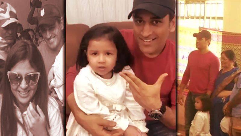 Dhoni and his daughter selfie video..