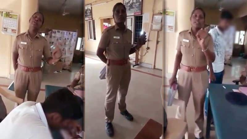 Lady Police Clash in Police Station video..