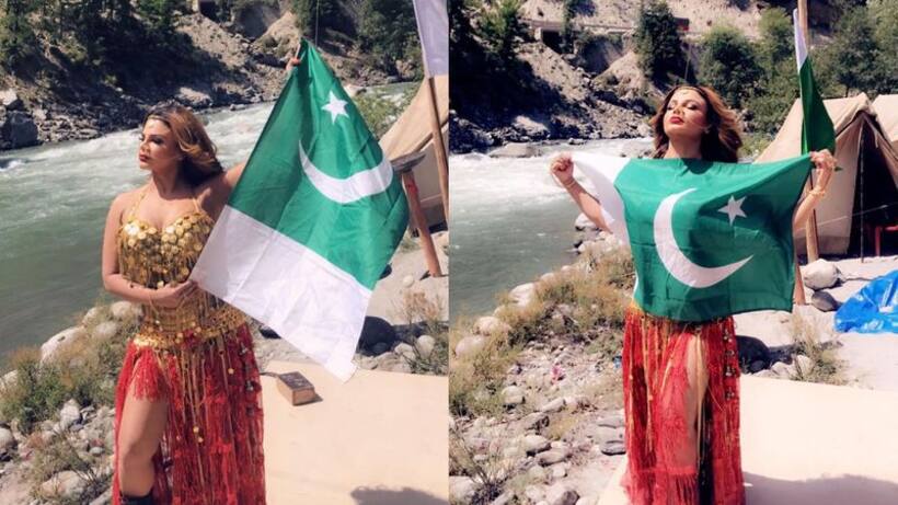 पाकिस्तानी झंडे से लिपटी दिखी राखी सावंत, क्या जाना चाहती हैं PAK?
