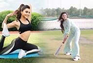 URVASHI RAUTELA PLAYS CRICKET IN ABU DHABI WATCH VIDEO