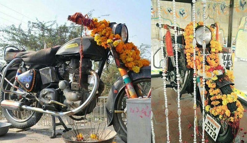 Story behind Indian motorcycle god Bullet baba mandir