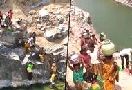 Karnataka: Villagers near Raichur forced to get into canal to fetch water