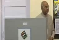 President Ram Nath Kovind casts vote as does predecessor Pranab Mukherjee