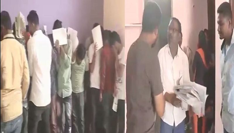 Gulbarga University Students caught cheating in degree exam