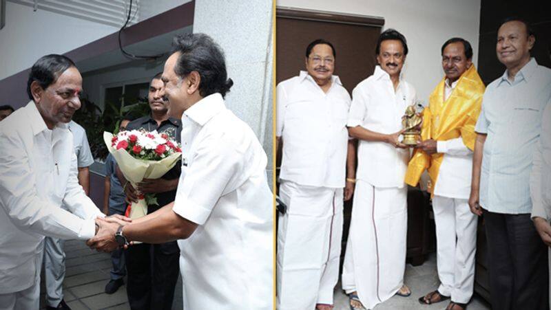 Telangana Cm Met Stalin Video..