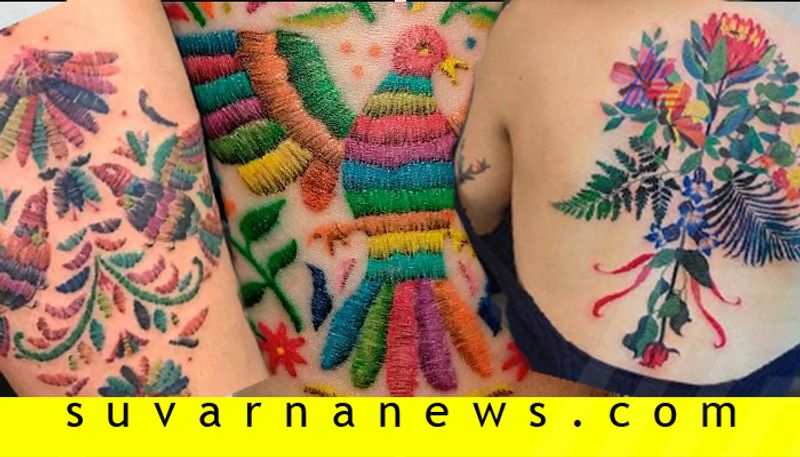 pretty cool Embroidery tattoos takes over the trend