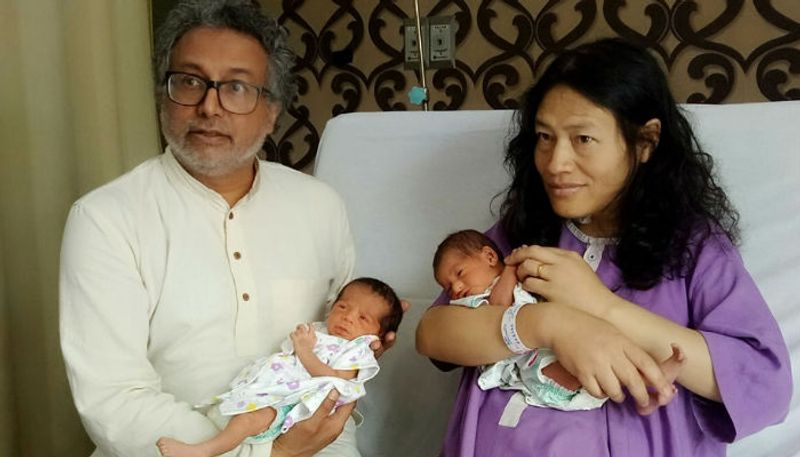 first photo of twin girls of irom sharmila