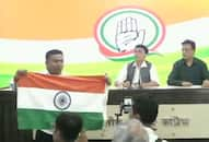 man interrupt media briefing of Congress, shouts Vande Mataram, Bharat mata ki jai