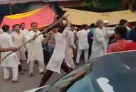 fight between shopkeeper and customer over watermelon