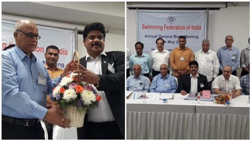 The first Tamilman to be sworn in as the Indian Swimming Association ..! Video