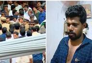 Angry CPM workers thrash UDF candidate journalists Kannur