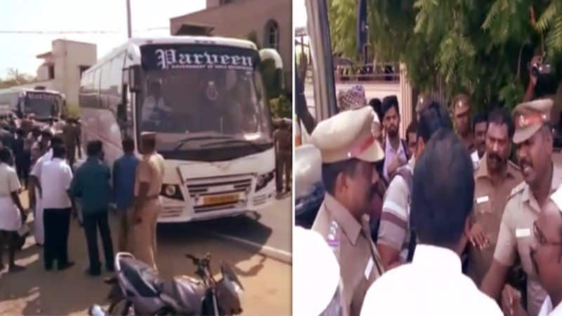 Police Blocked 4 omni bus ..! Aravakurichi Video..