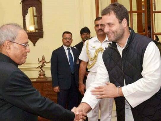 Rahul Gandhi met former president Pranab Mukherjee before the election result