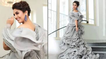 Cannes 2019: Huma Qureshi sizzles on red carpet in grey ruffled Gaurav Gupta gown