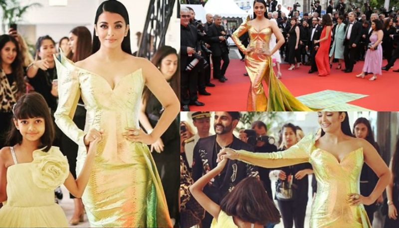 Aishwarya Rai Bachchan shimmers in lustrous fish cut gown