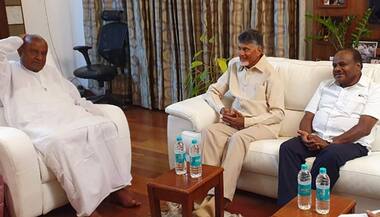 Post exit polls, Chandrababu Naidu meets Deve Gowda in Bengaluru