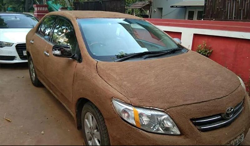 Ahmedabad Driver Coats Car With Cow Dung To Cool It As Temperatures Soar