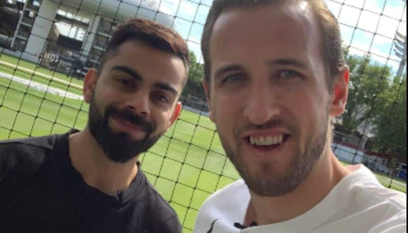 Spurs striker Harry Kane posted a photo with Indian idol Virat Kohli