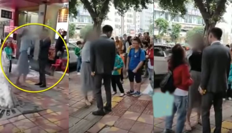 girl slaps boyfriend in public for not gifting a phone on Chinese Valentine's Day