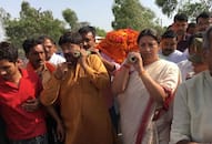 Smriti Irani lends shoulder to mortal remains of close aide in Amethi Surendra Singh