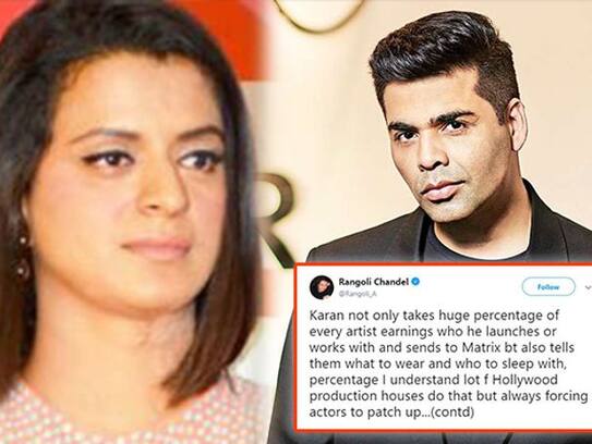 kangana ranaut sister rangoli take a dig at karan johar