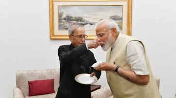 PM Modi meet Former President Pranab Mukherjee, tweet pictures