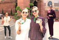 MIMI CHAKRABORTY AND NUSRAT JAHAN SHARE PHOTO AT PARLIAMENT HOUSE