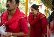 Smriti Irani offers prayer at Bagala temple in Guwahati