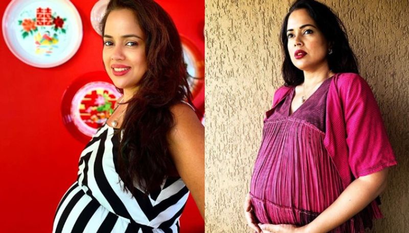 Heavily pregnant Sameera Reddy nails maternity fashion