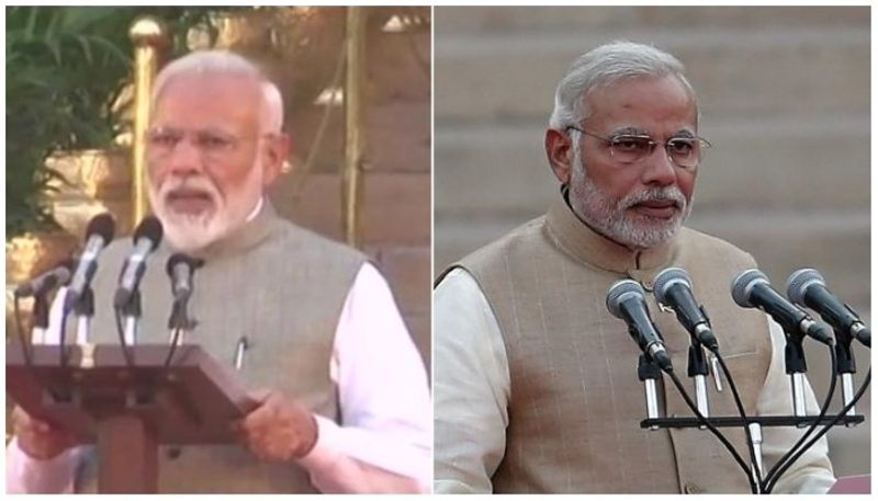 modi's kurtha in 2014, 2019 swearing ceremony