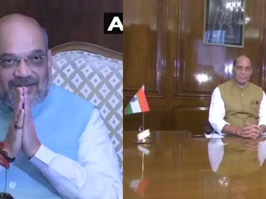 Amit Shah and Rajnath Singh took charge of their ministeries