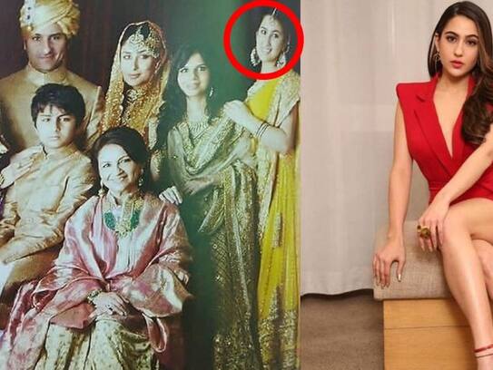 saif and kareena wedding photo viral watch how sara ali khan looking