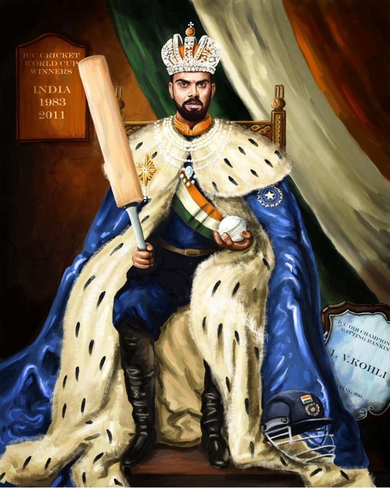 protest against icc for tweeting kohli picture as king