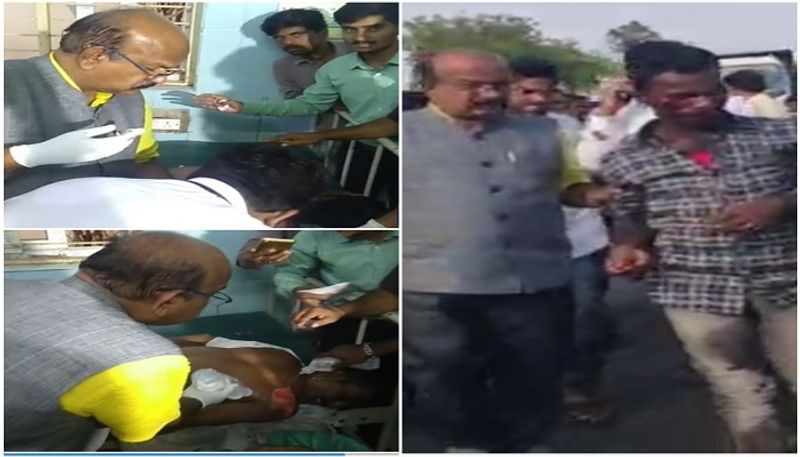 Kalaburagi BJP MP Umesh Jadhav Helps road accident victims In yadgir