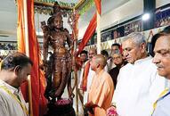 Lord Rama travels Karnataka Ayodhya Yogi Adityanath unveils statue