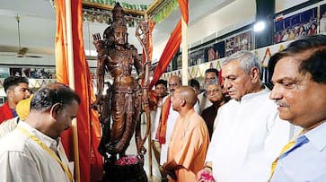 Lord Rama travels Karnataka Ayodhya Yogi Adityanath unveils statue