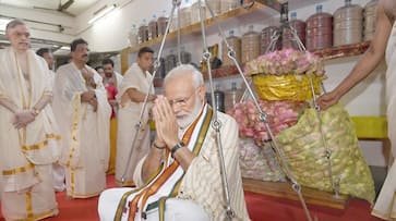 Prime Minister Narendra Modi offers prayers at Guruvayur Sri Krishna temple in Kerala