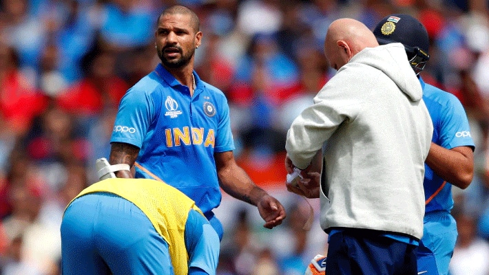 ICC World Cup 2019 Shikhar Dhawan sweats it out in the gym despite thumb injury