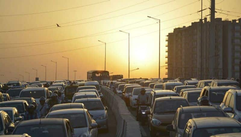 Traffic Jam in Govinakoppa Bridge in Badami in Bagalkot District